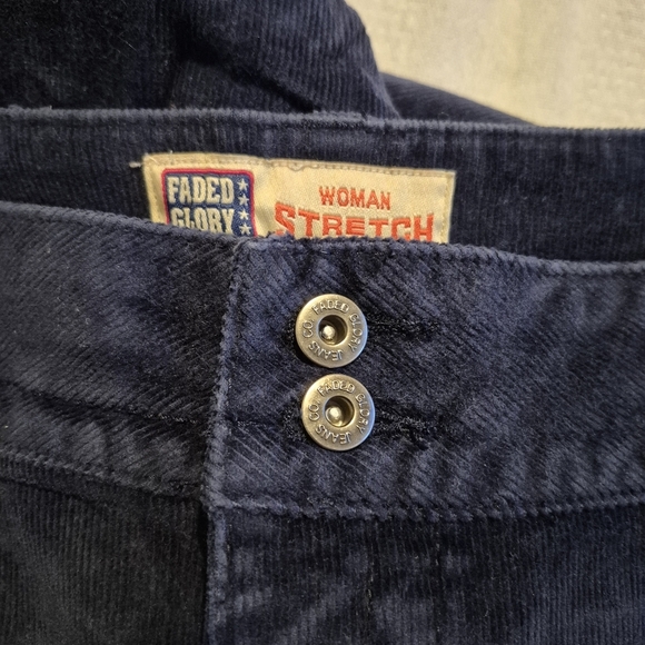 Faded Glory women's size 20W navy blue stretch corduroy pants, EUC - Picture 6 of 7